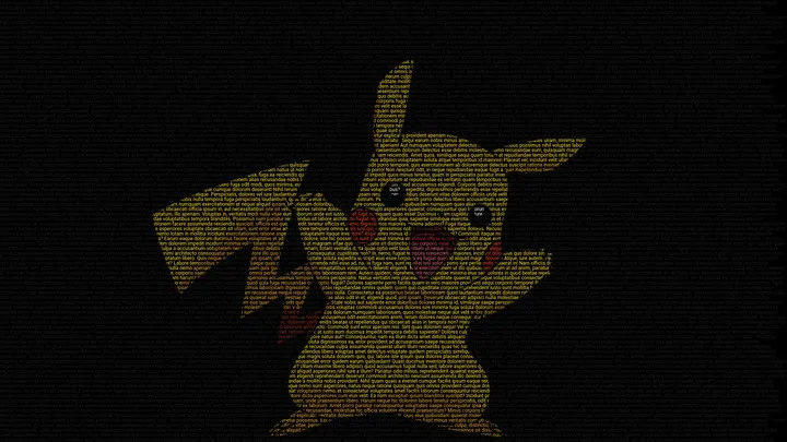 Portrait rendered in CSS text