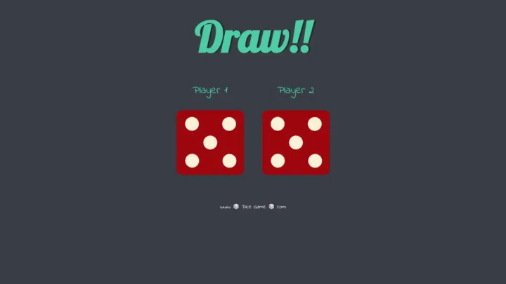Dice game interface