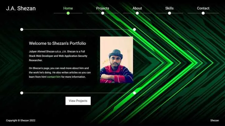 The first hand-coded HTML and CSS portfolio