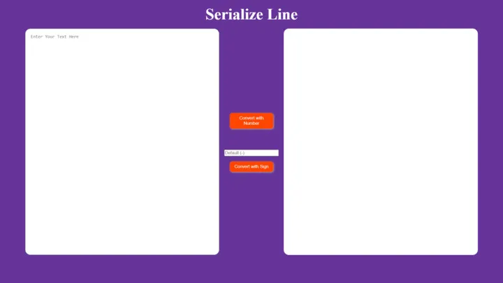 Interface of the Line Serializer tool