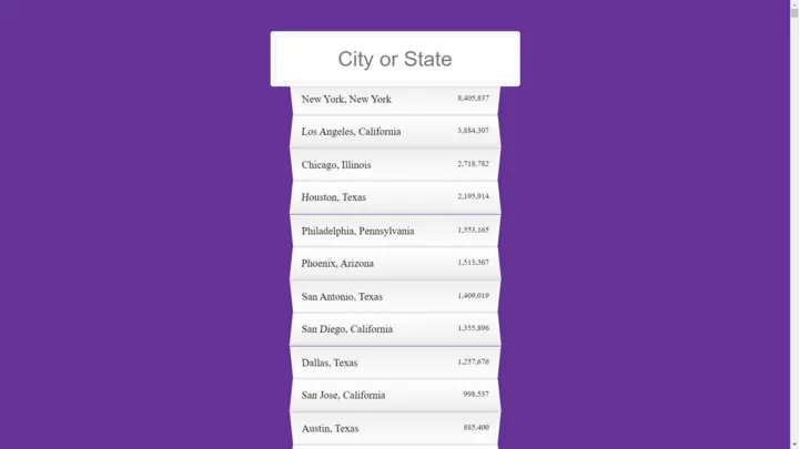 Type-ahead search interface